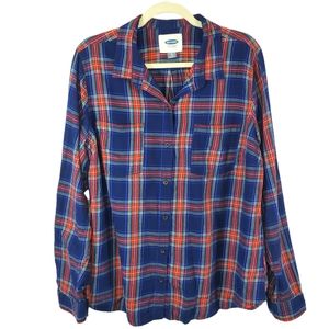 XL Old Navy Plaid Button Down Top
